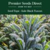 Kale Black Tuscan - Seed Tape 6M (3X2M) ~ 450 Seeds