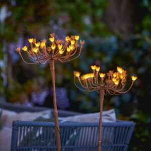 a light stick in the shape of a fennel plant with lights on the ends of the sprouts